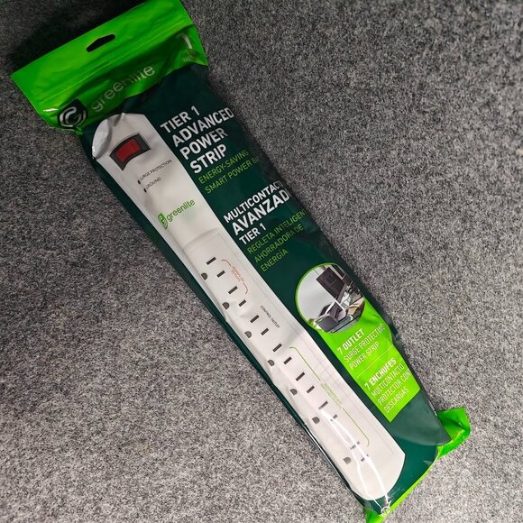 Greenlite Tier 1 Advanced 7-Outlet Surge Protector Power Strip – 3FT Cord - Picture 2 of 3